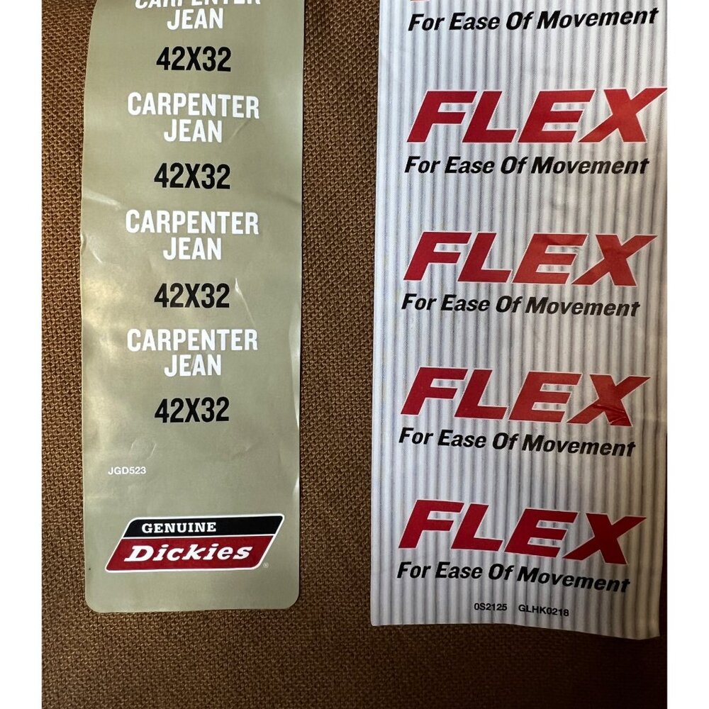 Heavy Duty Dickies Brown Mens Carpenter Jeans Flex 42X32 Pockets Straight Leg - Picture 4 of 4